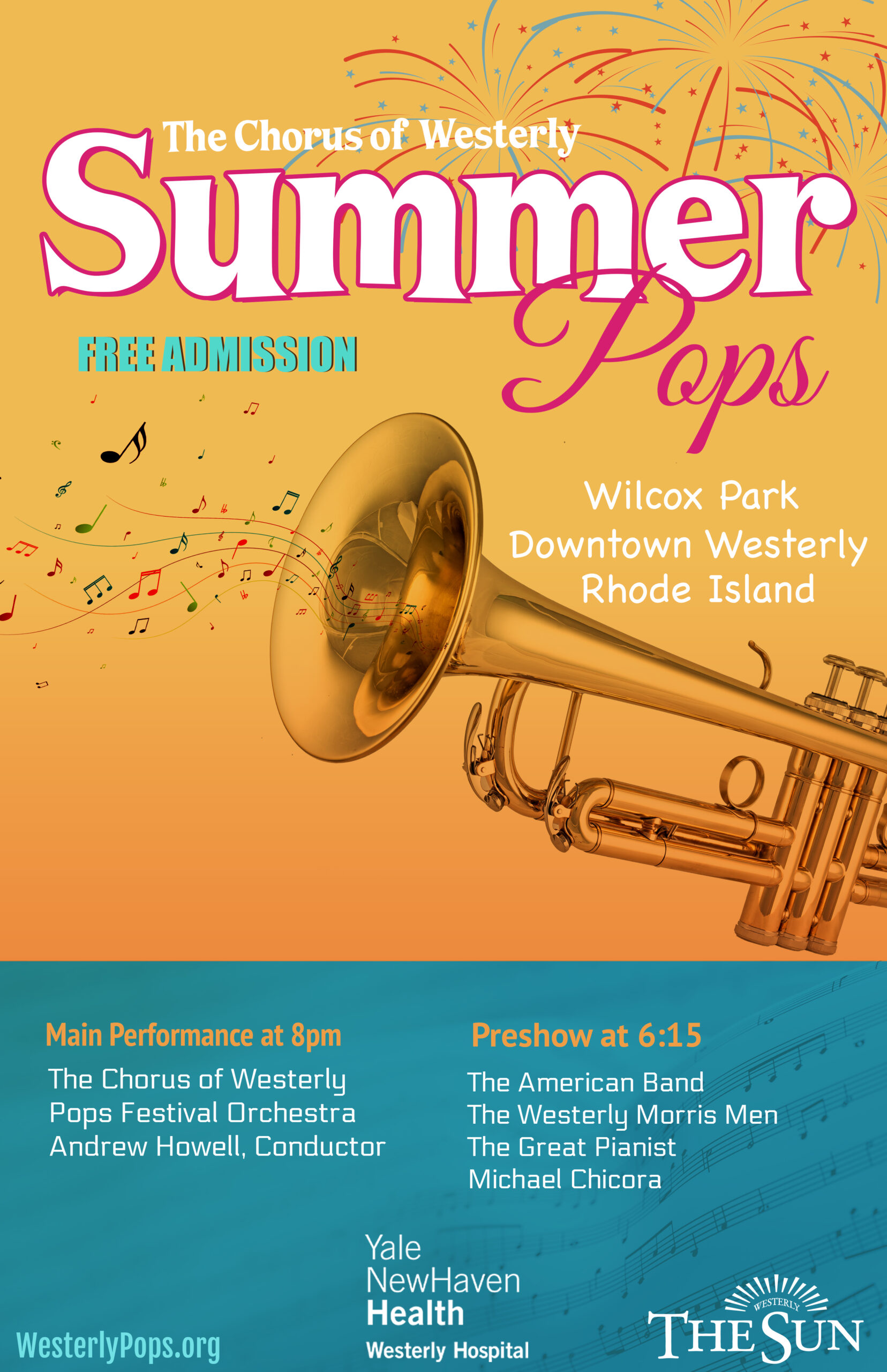 The Chorus of Westerly summer pops Poster